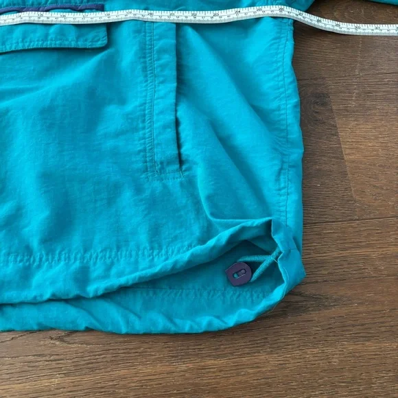 Vintage 90s Teal Hooded Pullover Windbreaker - Picture 10 of 14